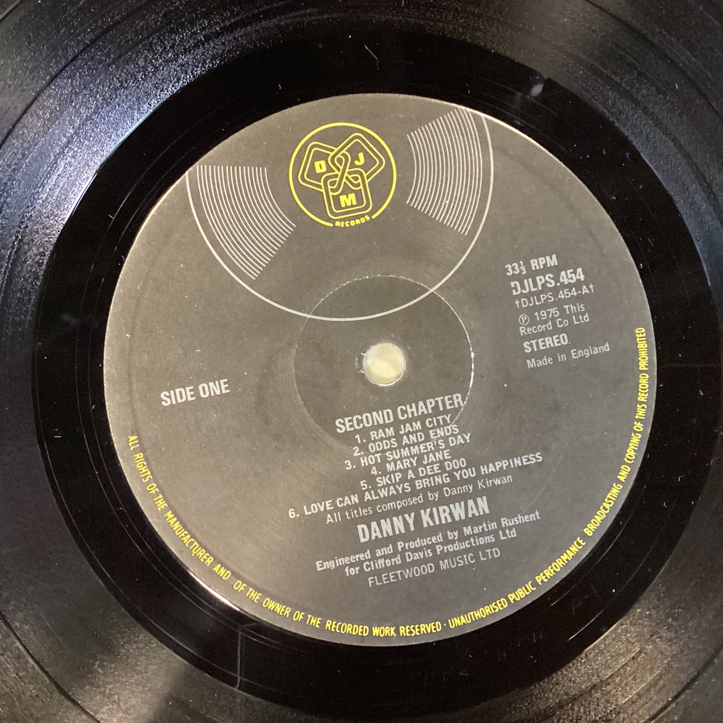 KIRWAN, DANNY = SECOND CHAPTER (UK 1975) (USED)