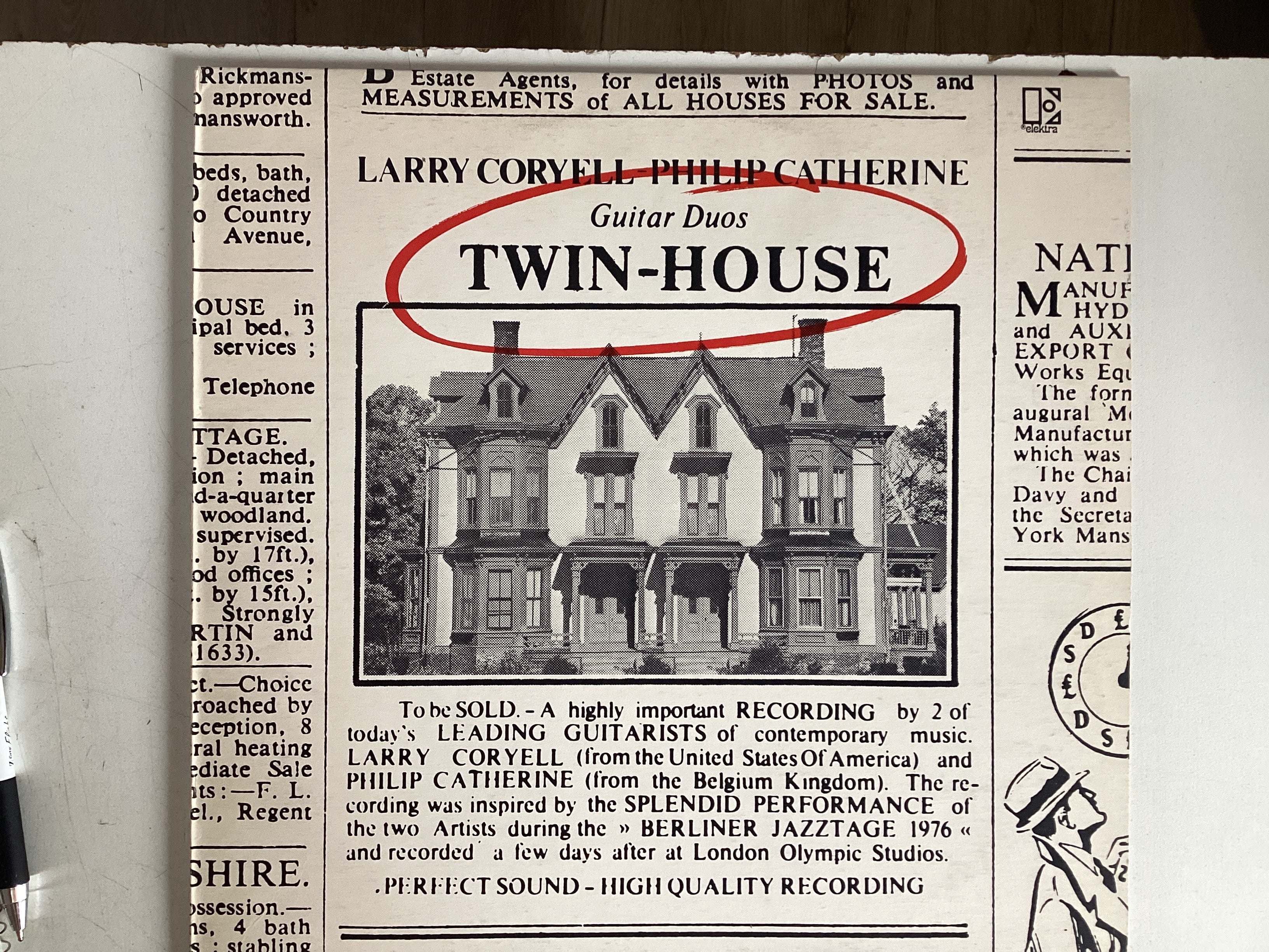 CORYELL, LARRY = TWIN-HOUSE (CDA 1977) (USED)