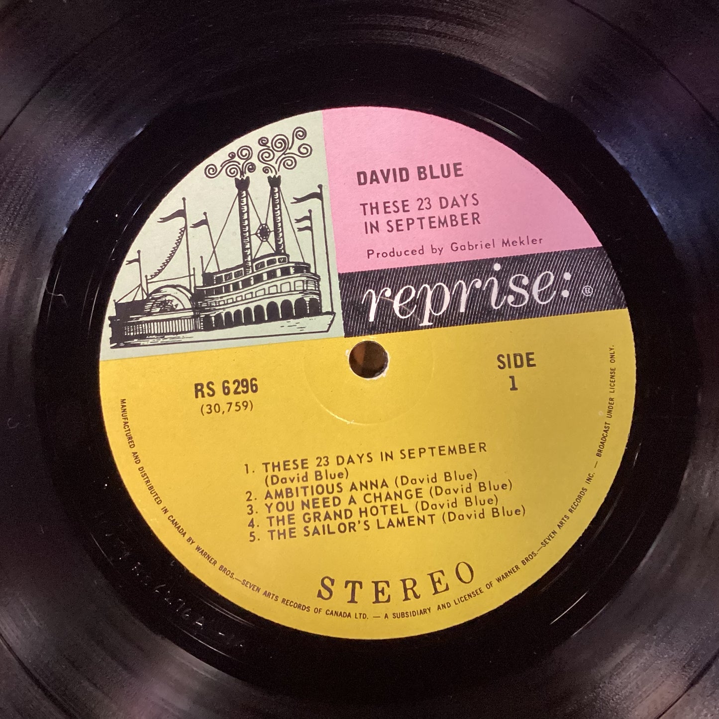 DAVID BLUE = 23 DAYS IN SEPTEMBER (CDN 1968) (USED)