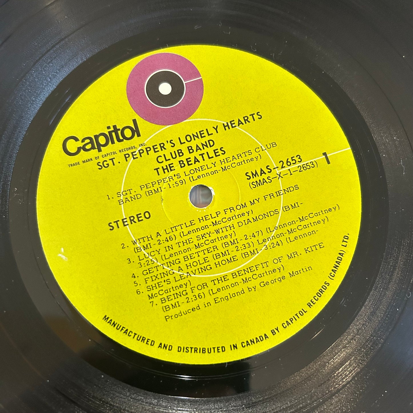 BEATLES = SGT. PEPPER’S LONELY HEARTS CLUB BAND (CDN 1971/GREEN TARGET) (USED)