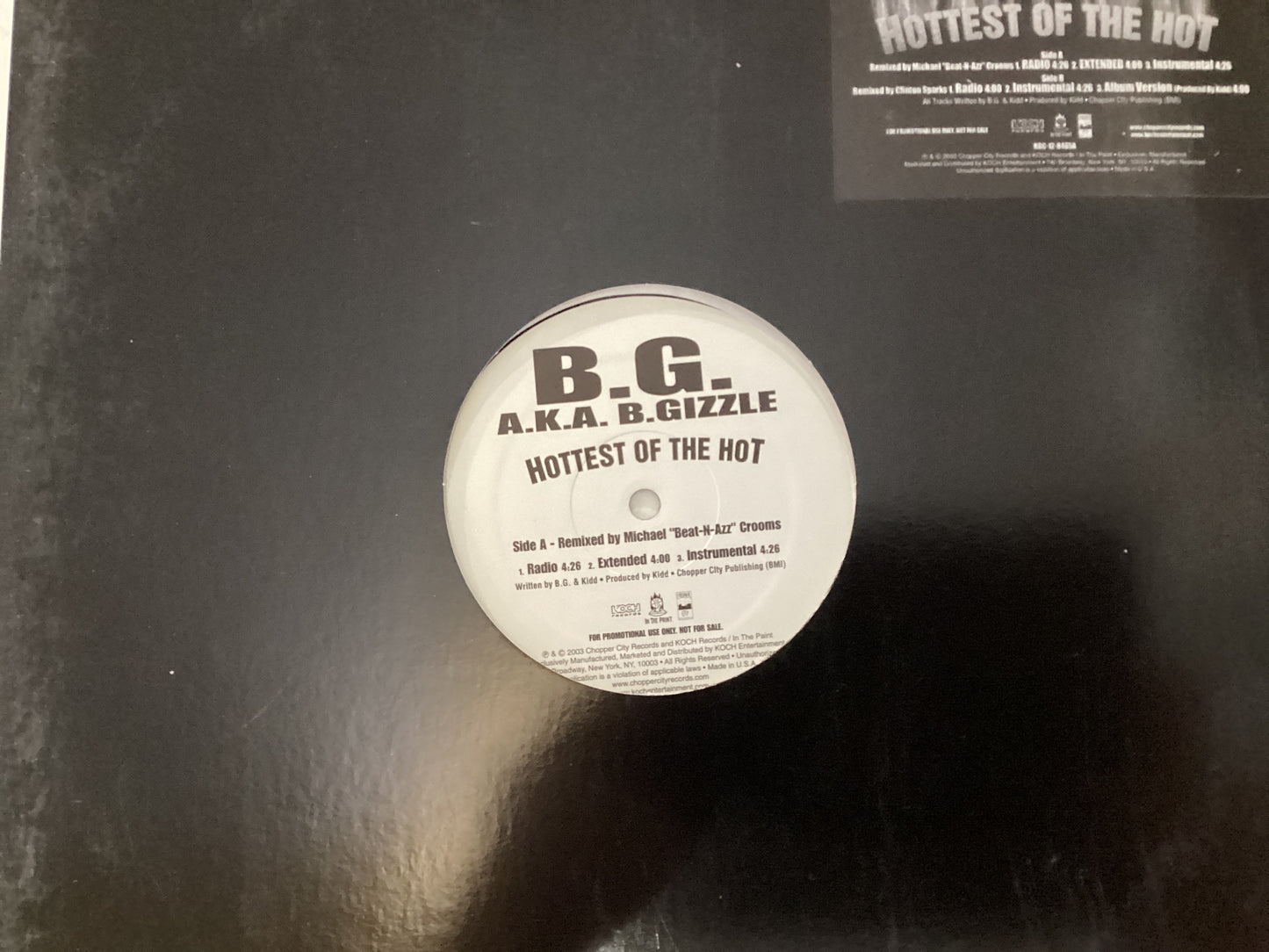 B.G. A.K.A. B. GIZZLE = HOTTEST OF THE HOT (USA 2003) (USED)