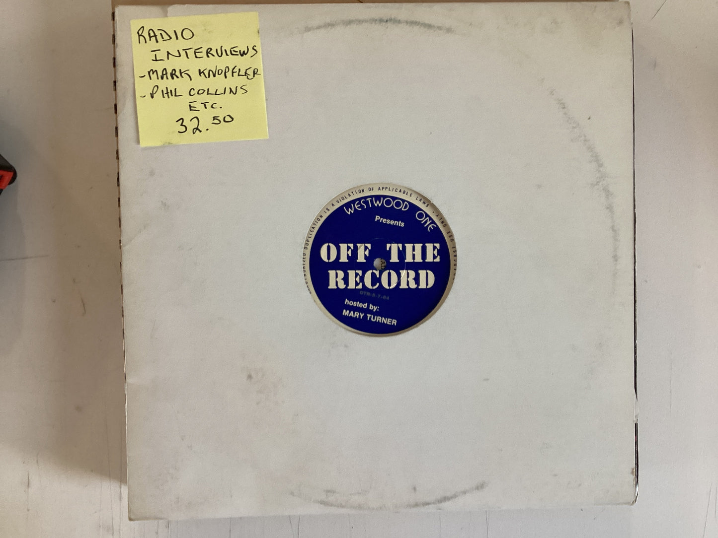 WESTWOOD ONE = OFF THE RECORD (USA 1985) (USED)