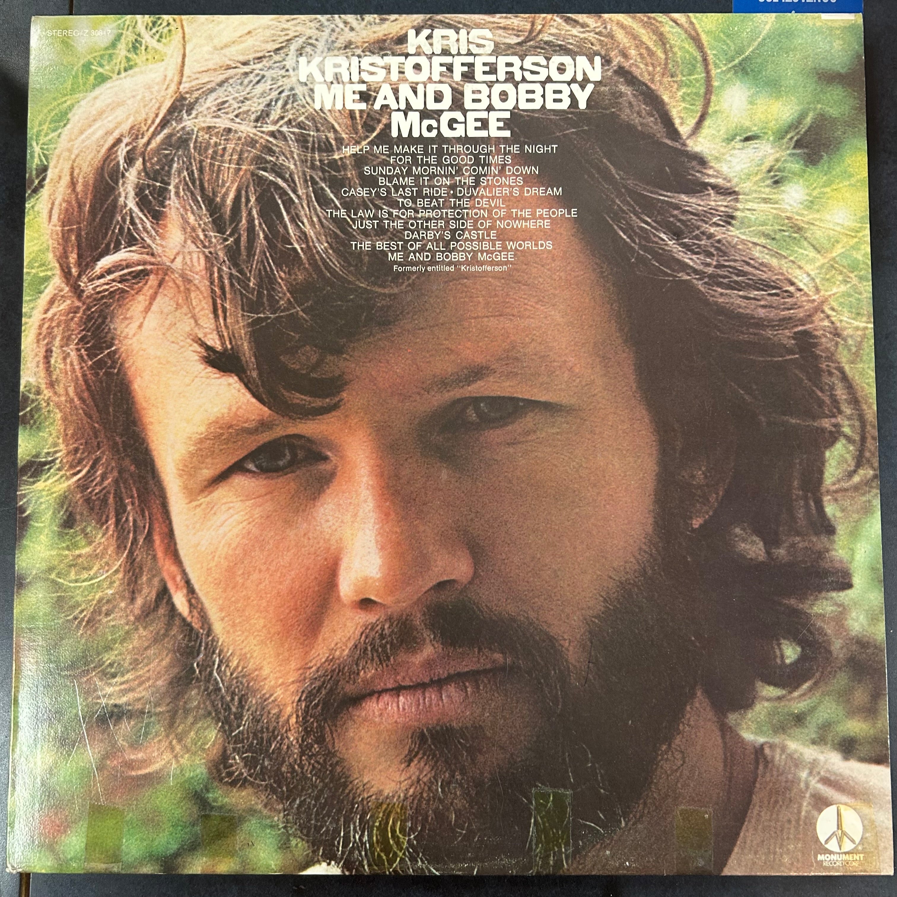 KRISTOFFERSON, KRIS = ME AND BOBBY MCGEE (USA 1972) (USED)