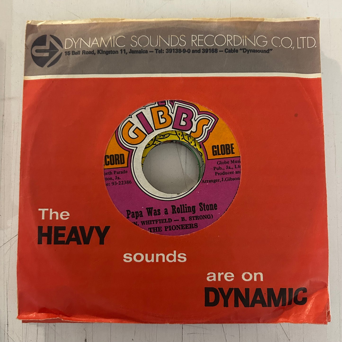 PIONEERS = PAPA WAS A ROLLING STONE (7 IN.) (JAMAICA REISSUE) (USED)