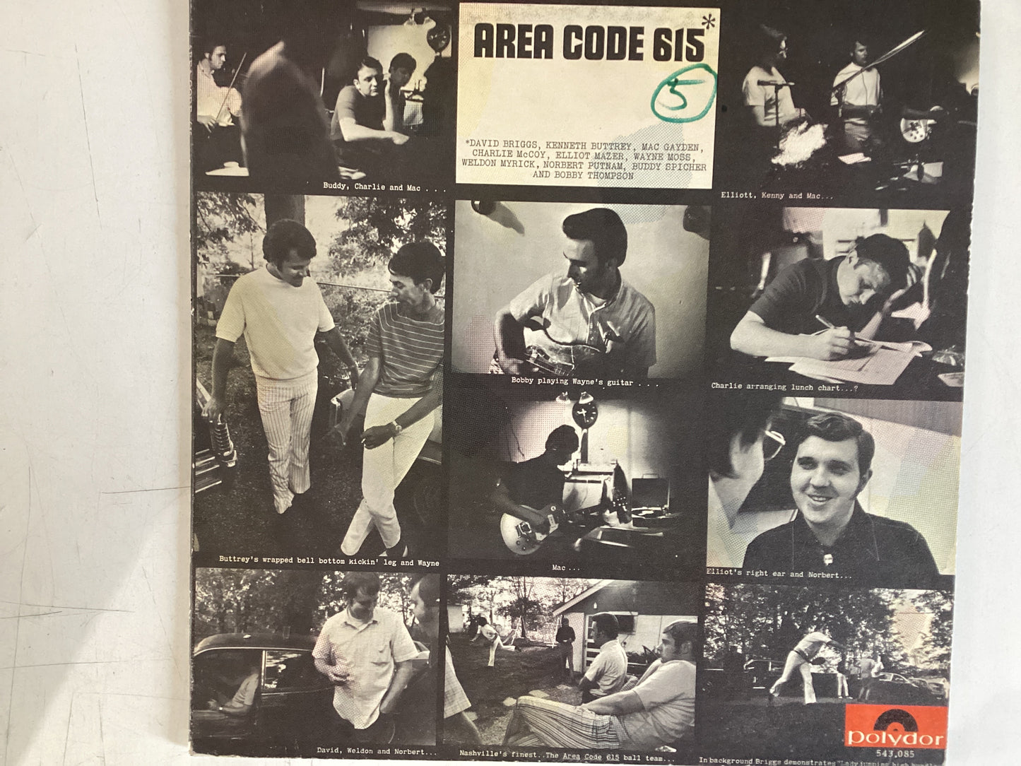 AREA CODE 615 = SELF TITLED (CDA 1969) (USED)