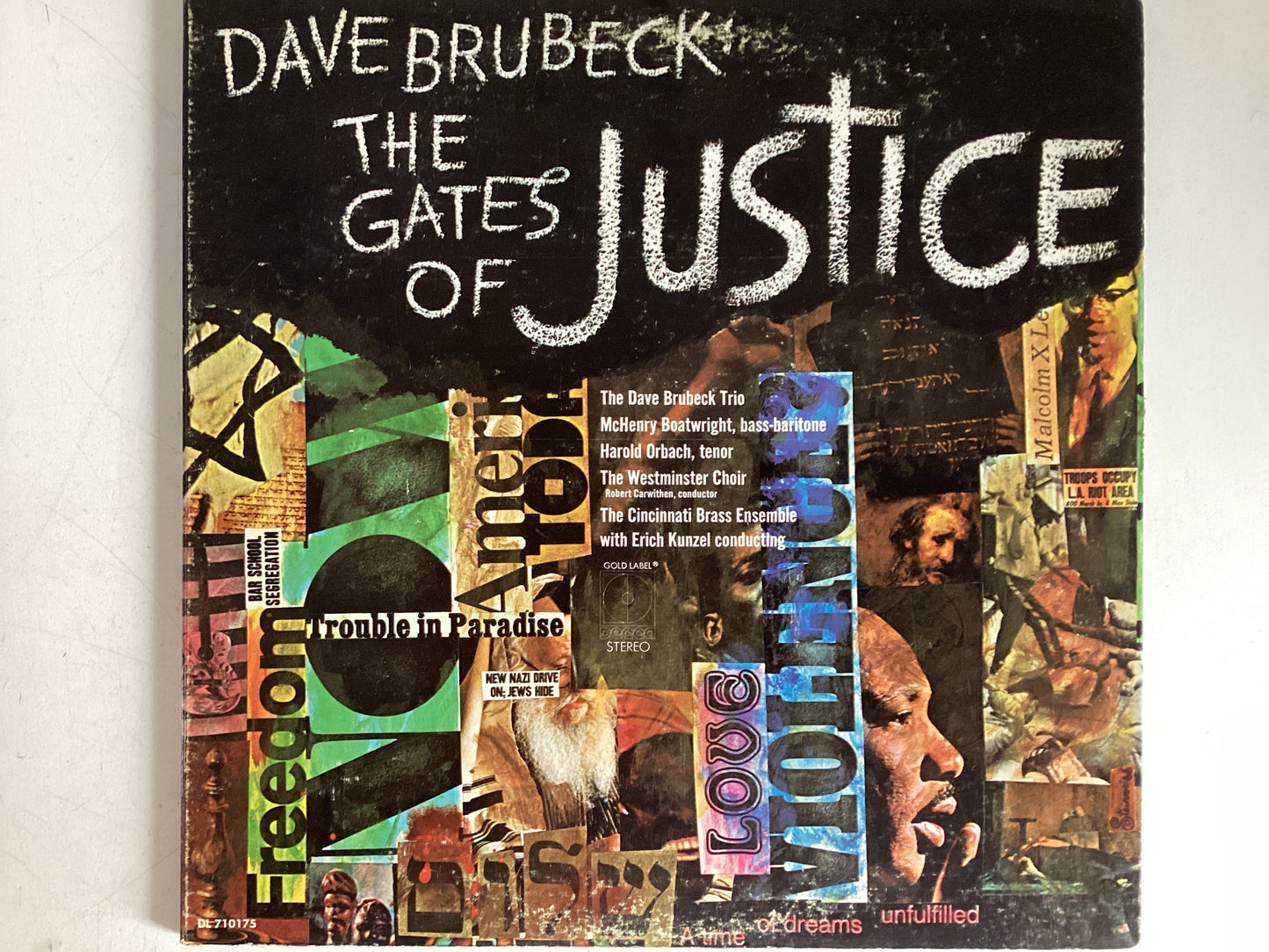BRUBECK, DAVE = THE GATES OF JUSTICE (USA 1970) (USED)