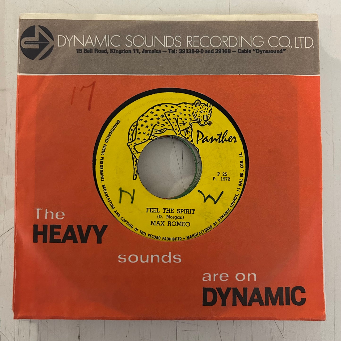 ROMEO, MAX = FEEL THE SPIRIT (7 IN.) (JAMAICA 1972) (USED}