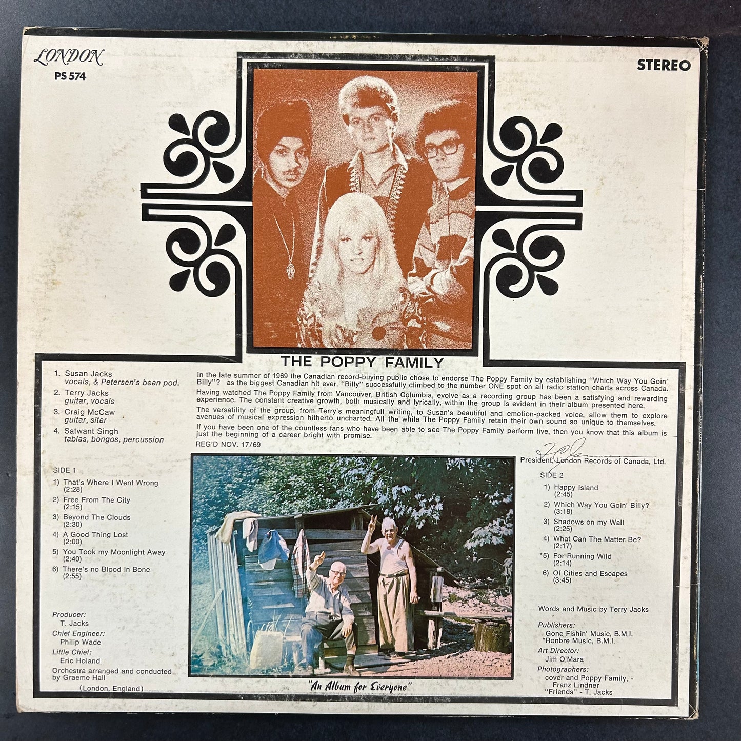 POPPY FAMILY = WHICH WAY YOU GOIN' BILLY? (CDN 1969) (USED)