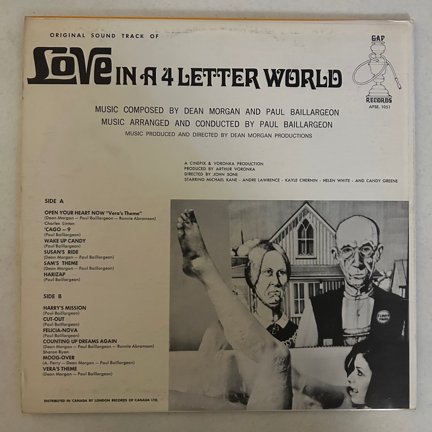 LOVE IN A 4 LETTER WORLD (OST) (CDN 1970) (USED)