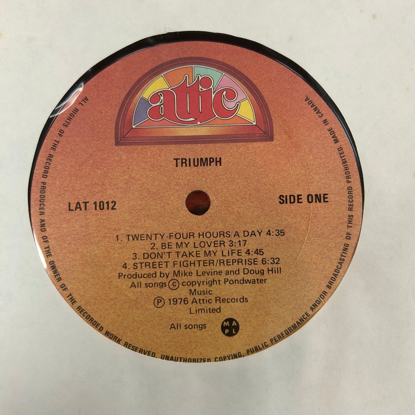 TRIUMPH = TRIUMPH (CDN 1970s REISSUE) (USED)