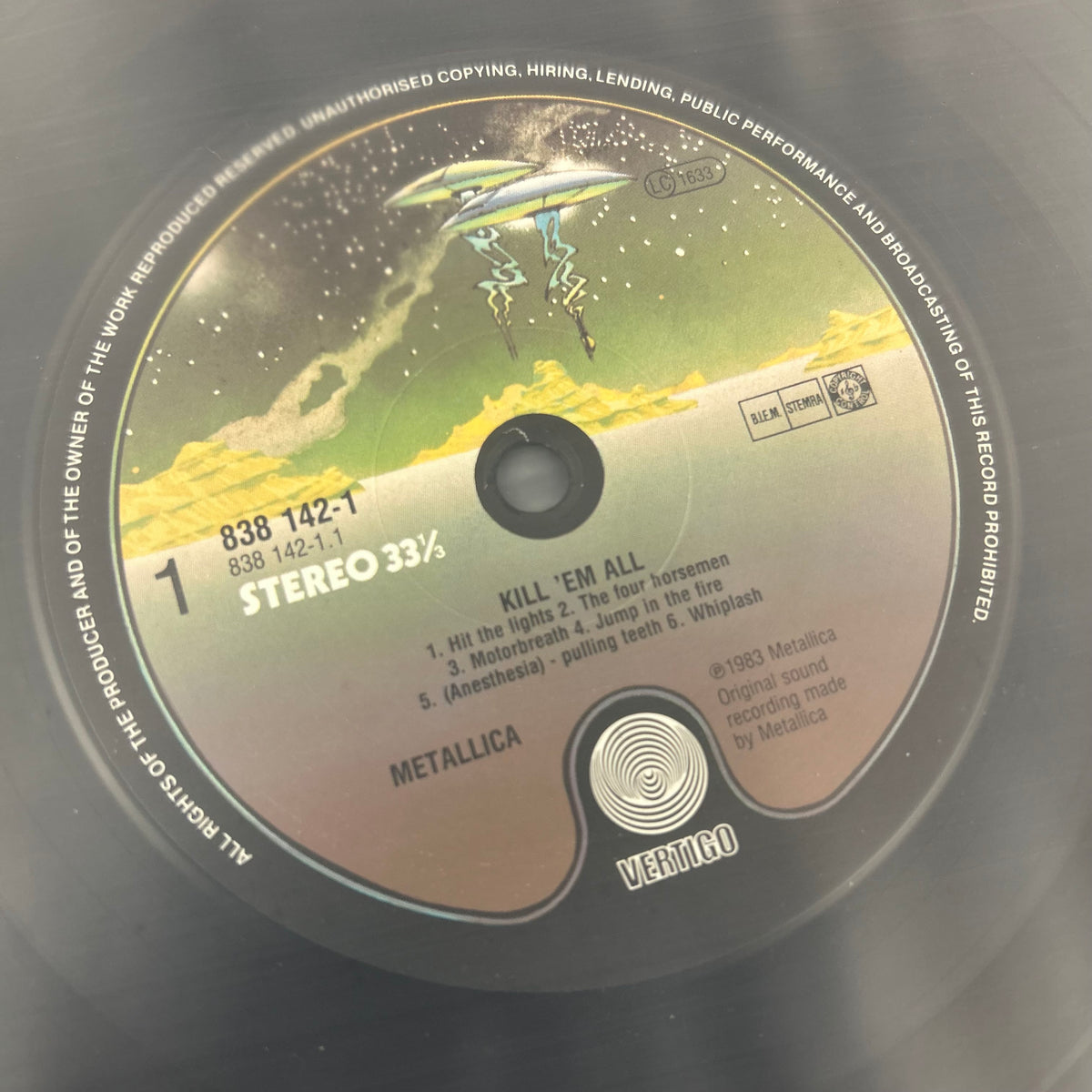 METALLICA = KILL 'EM ALL (EUROPE 1989 REISSUE) (USED)