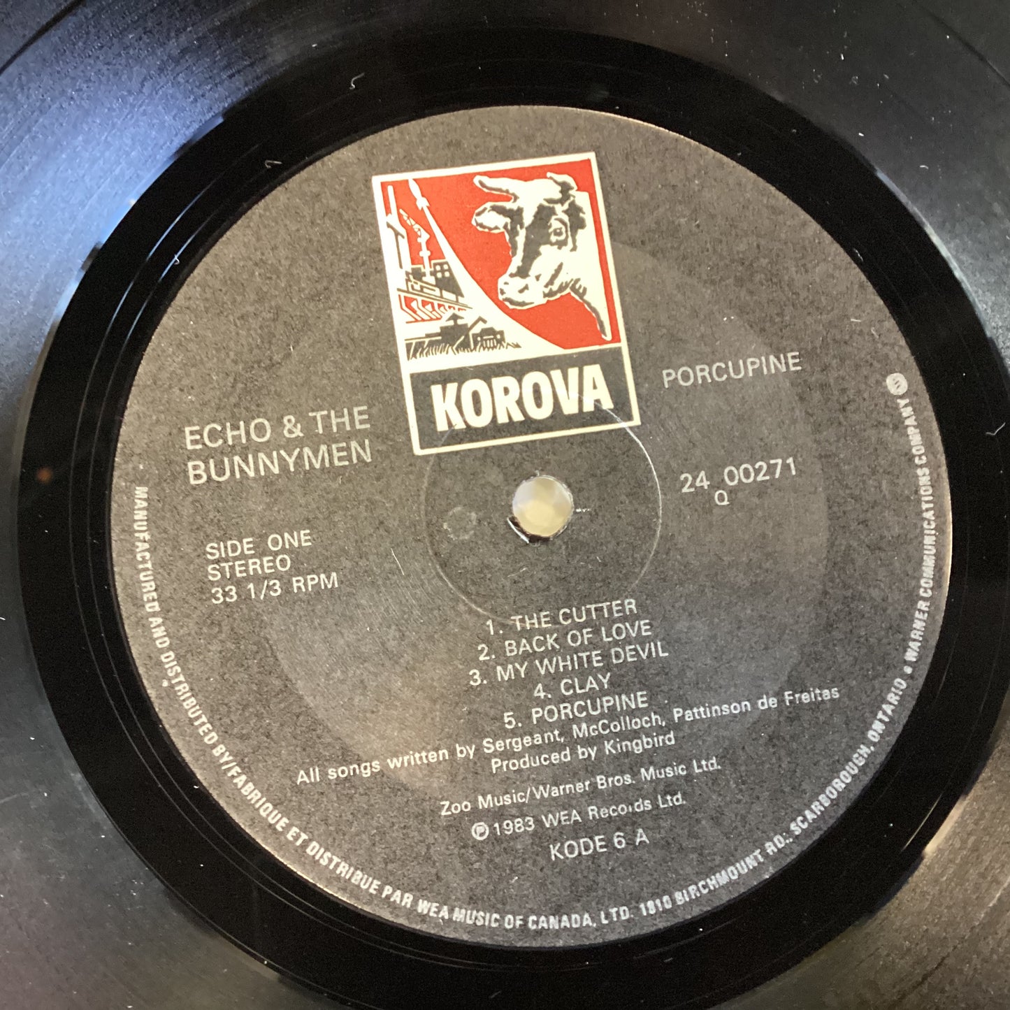 ECHO & THE BUNNYMEN = PORCUPINE (CDN 1983) (USED)