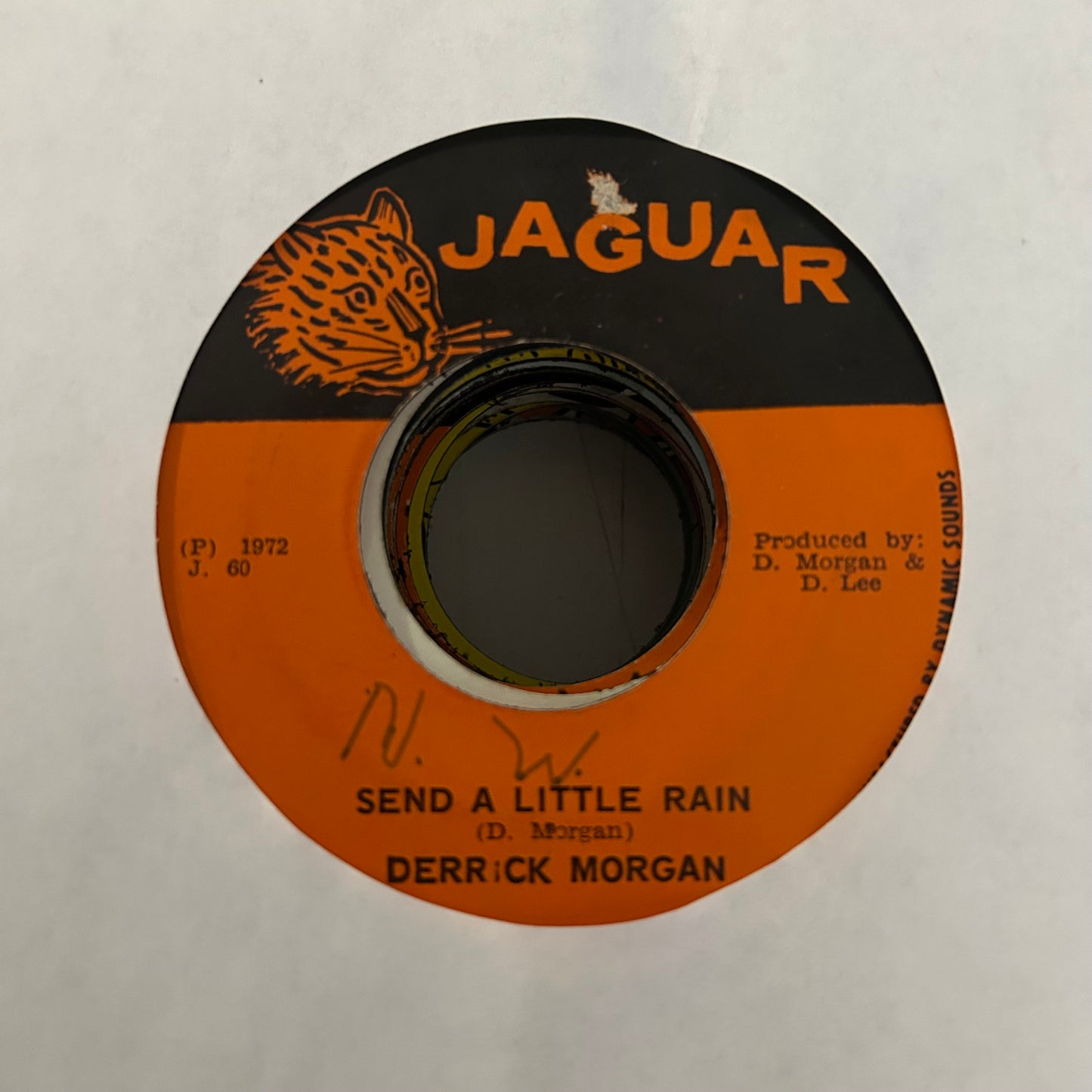 MORGAN, DERRICK = SEND A LITTLE RAIN (7 IN.) (JAMAICA 1972) (USED)