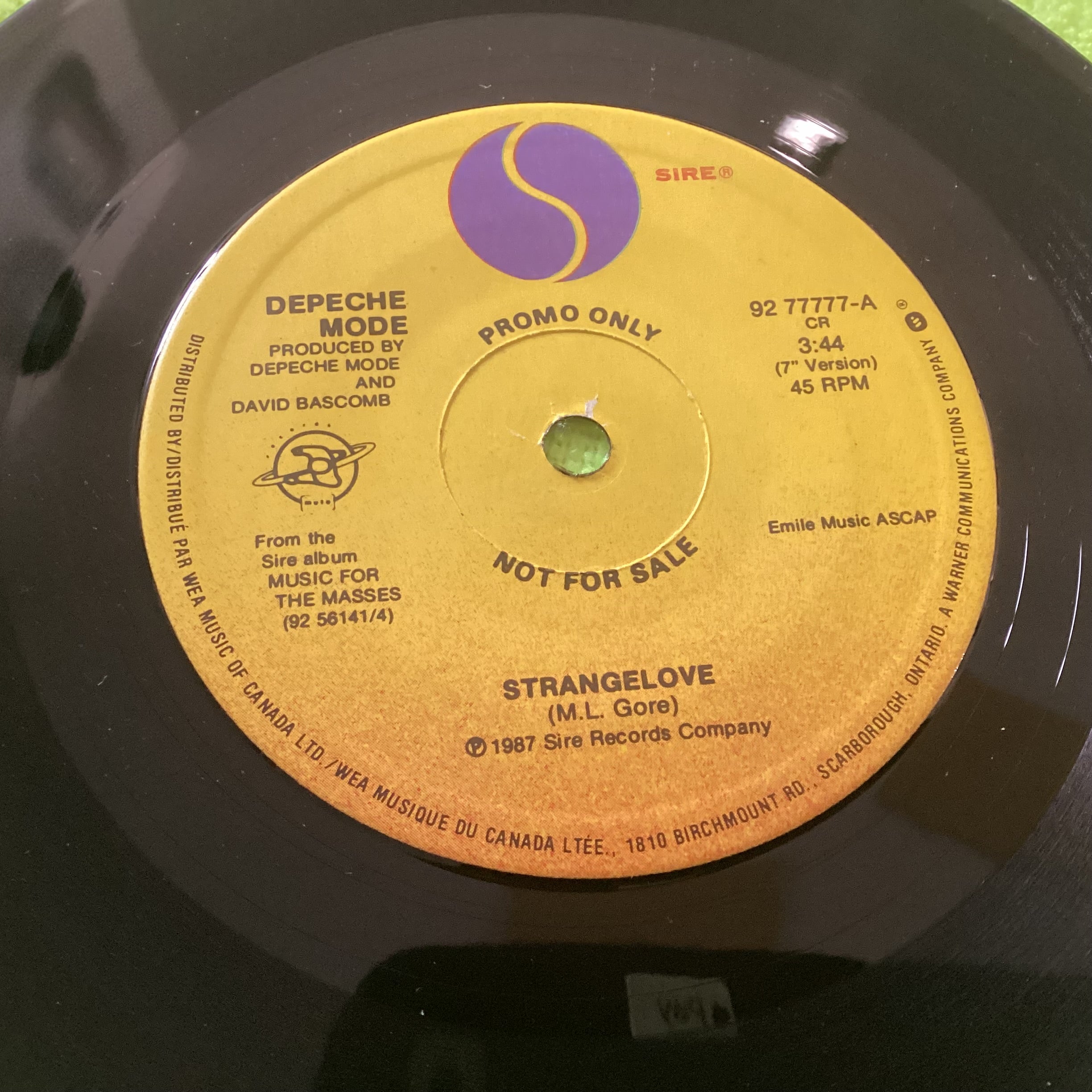 DEPECHE MODE = STRANGELOVE (7 IN./PROMO) (CDN 1988) (USED)