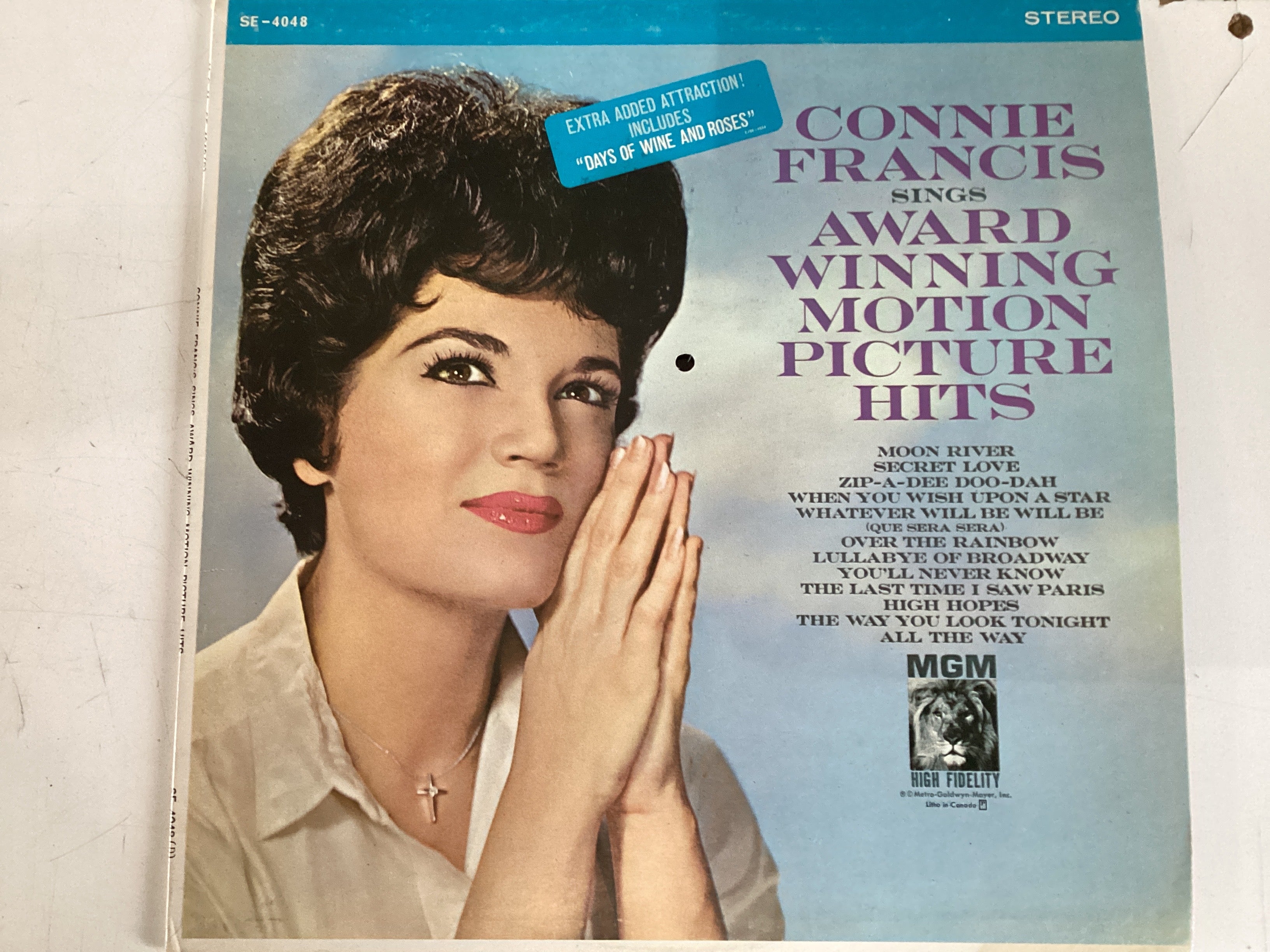 FRANCIS, CONNIE = WINGS AWARD WINNING MOTION PICTURE HITS (USA 1963) (USED)