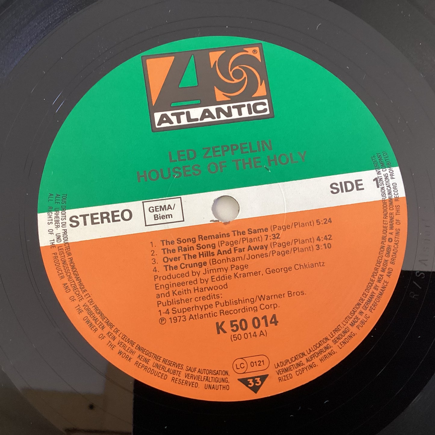LED ZEPPELIN = HOUSES OF THE HOLY (GERMANY 70S) (USED)