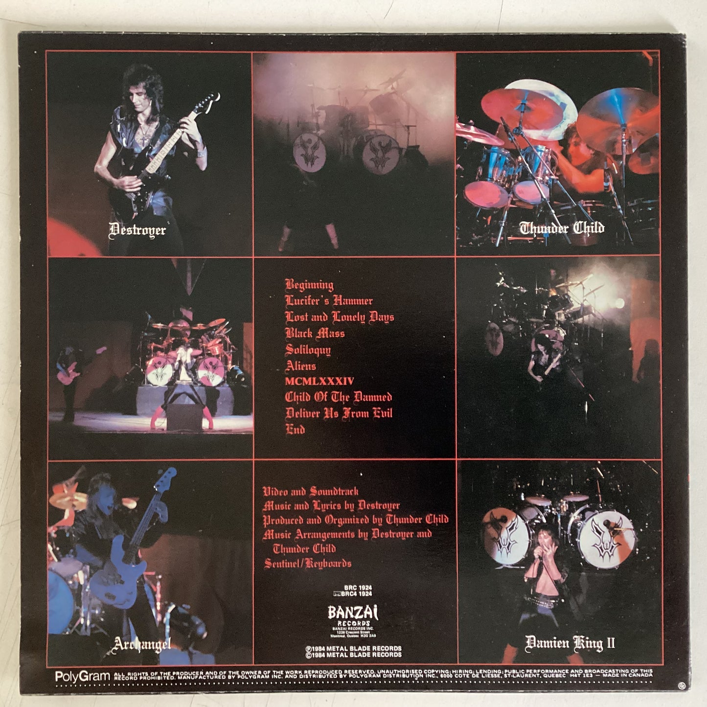 WARLORD = AND THE CANNONS OF DESTRUCTION HAVE BEGUN… (BANZAI/CDN 1984) (USED)