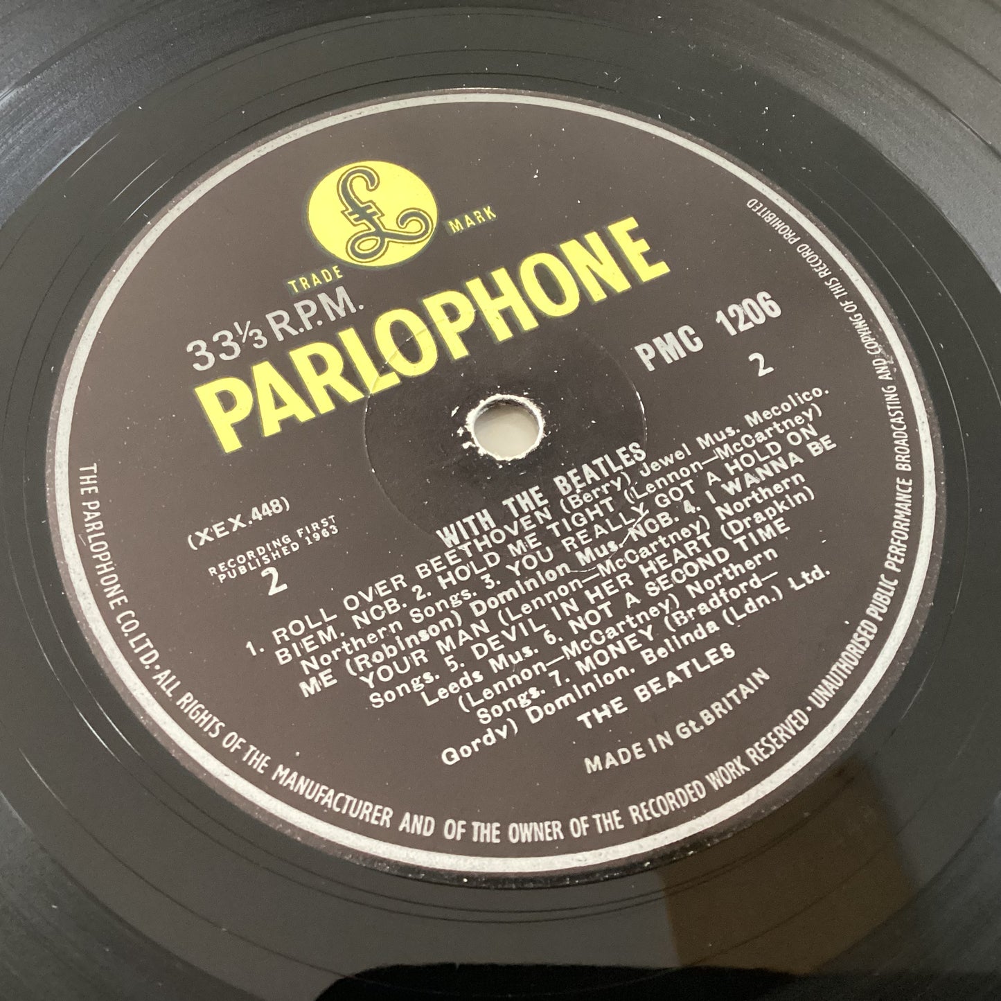 BEATLES = WITH THE BEATLES (MONO) (UK 1963) (USED)