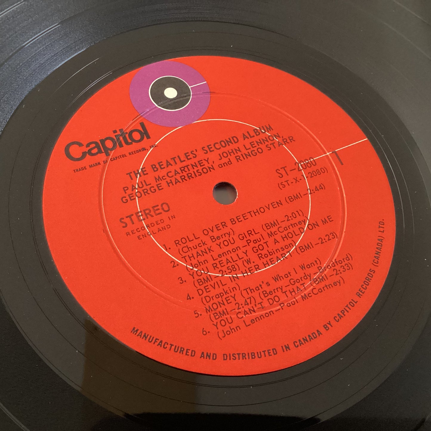 BEATLES = SECOND ALBUM (RED TARGET) (CDN 1971) (USED)