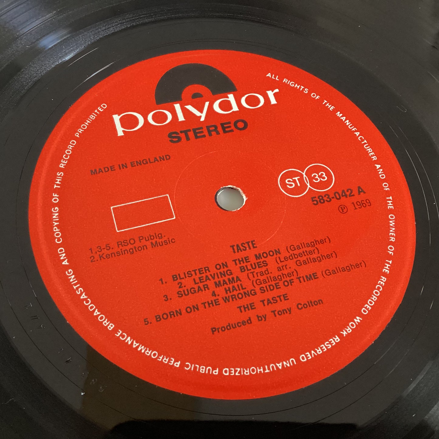 TASTE = TASTE (UK 1969) (USED)