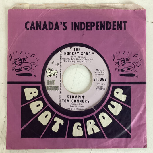 CONNORS, STOMPIN’ TOM = HOCKEY SONG (7 IN.) (CDN 1972) (USED)