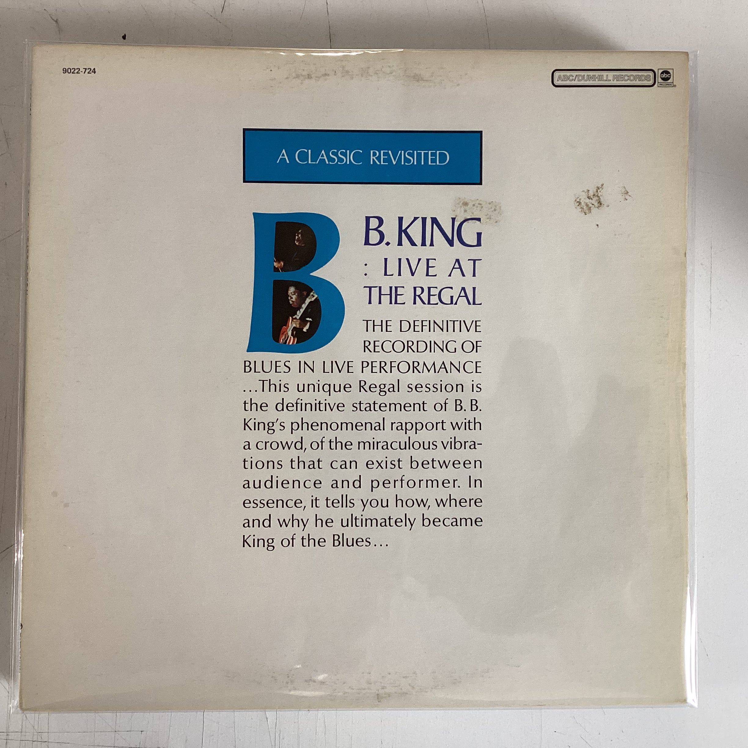 KING, B.B. = LIVE AT THE REGAL (CDN 1977 REISSUE) (USED)