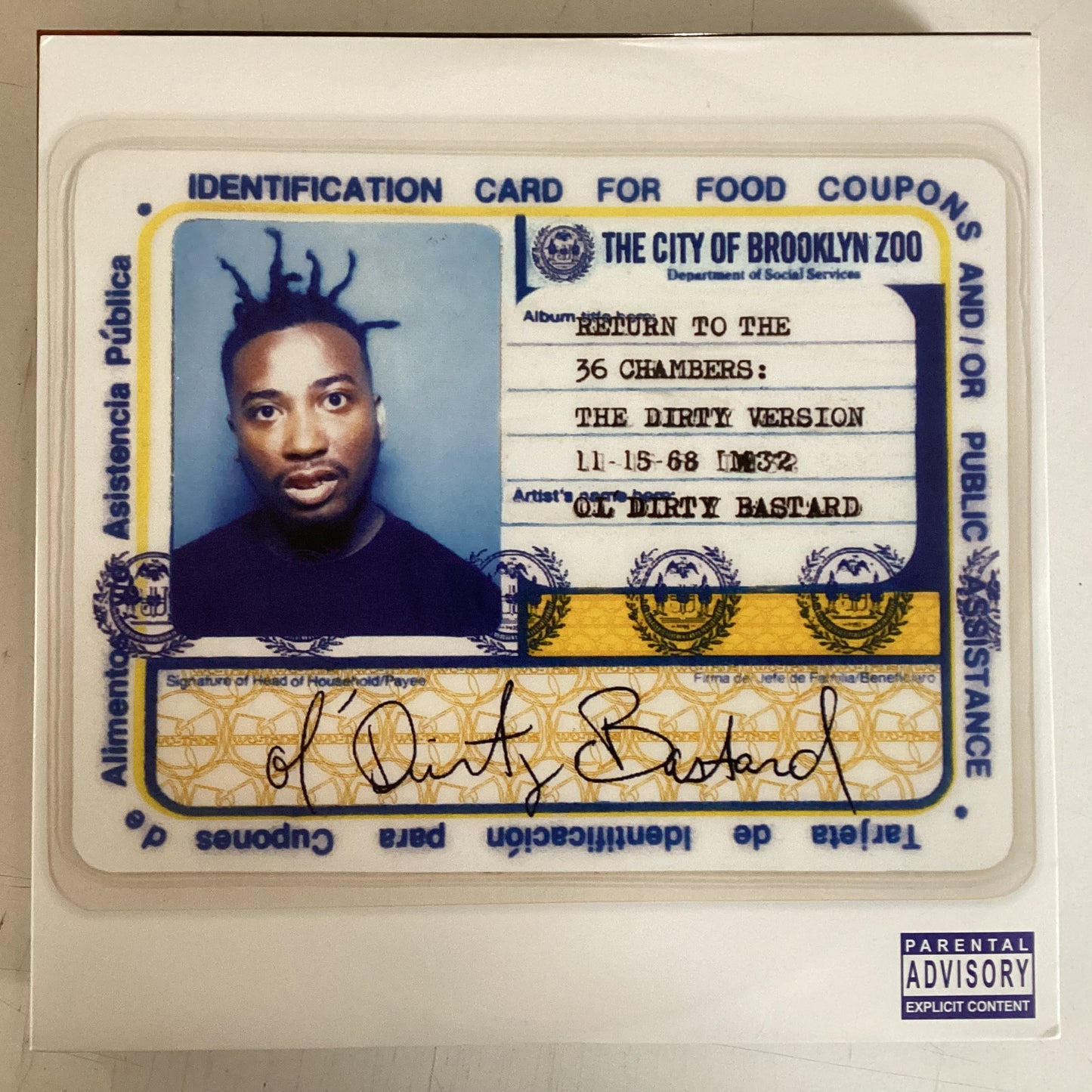OL' DIRTY BASTARD = RETURN TO THE 36 CHAMBERS: DIRTY VERSION (US 2017/SPLIT) (USED)