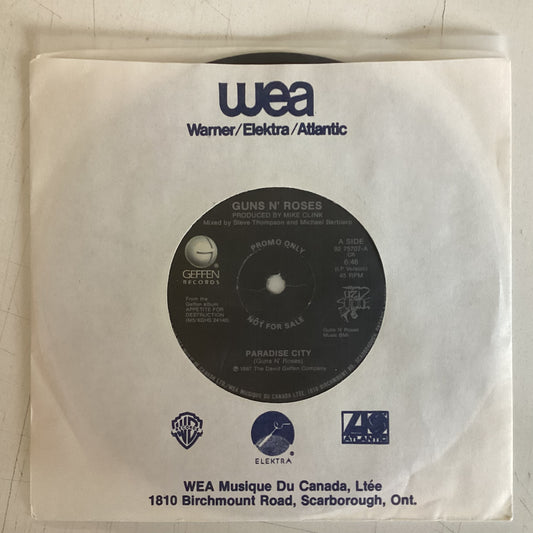 GUNS N’ ROSES = PARADISE CITY (7 IN./PROMO) (CDN 1989) (USED)