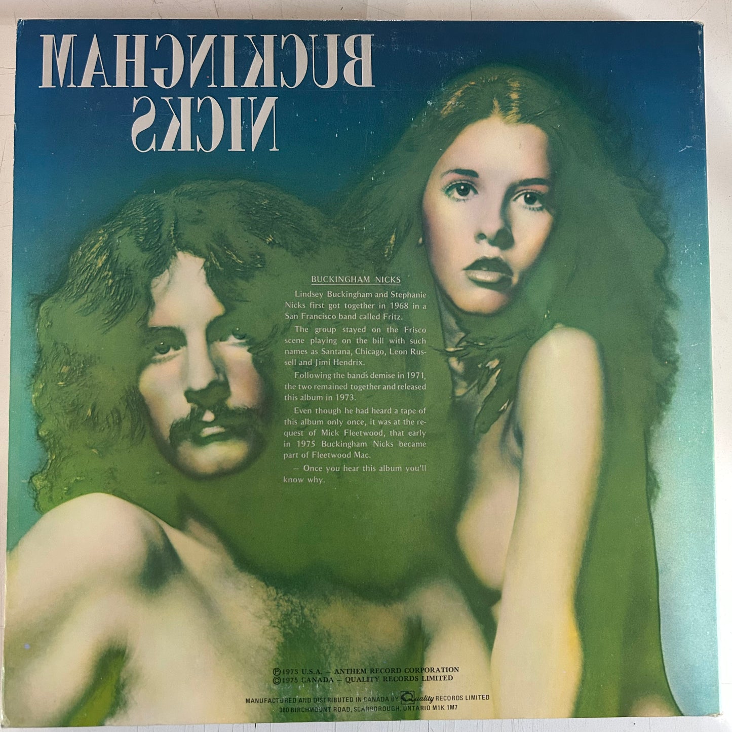 BUCKINGHAM NICKS = BUCKINGHAM NICKS (CDN 1975) (USED)