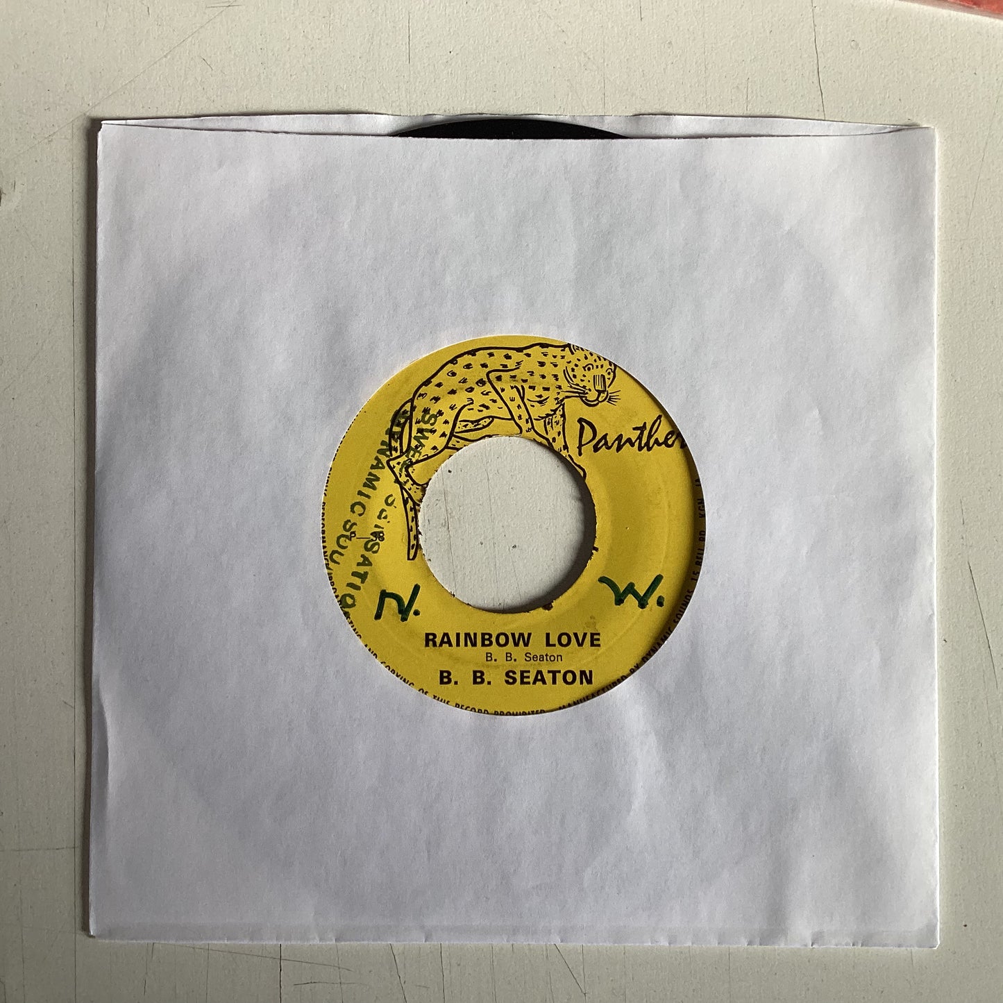 SEATON, B.B. / CONCIOUS MINDS = RAINBOW LOVE (7 IN.) (JAMAICA 1972) (USED)