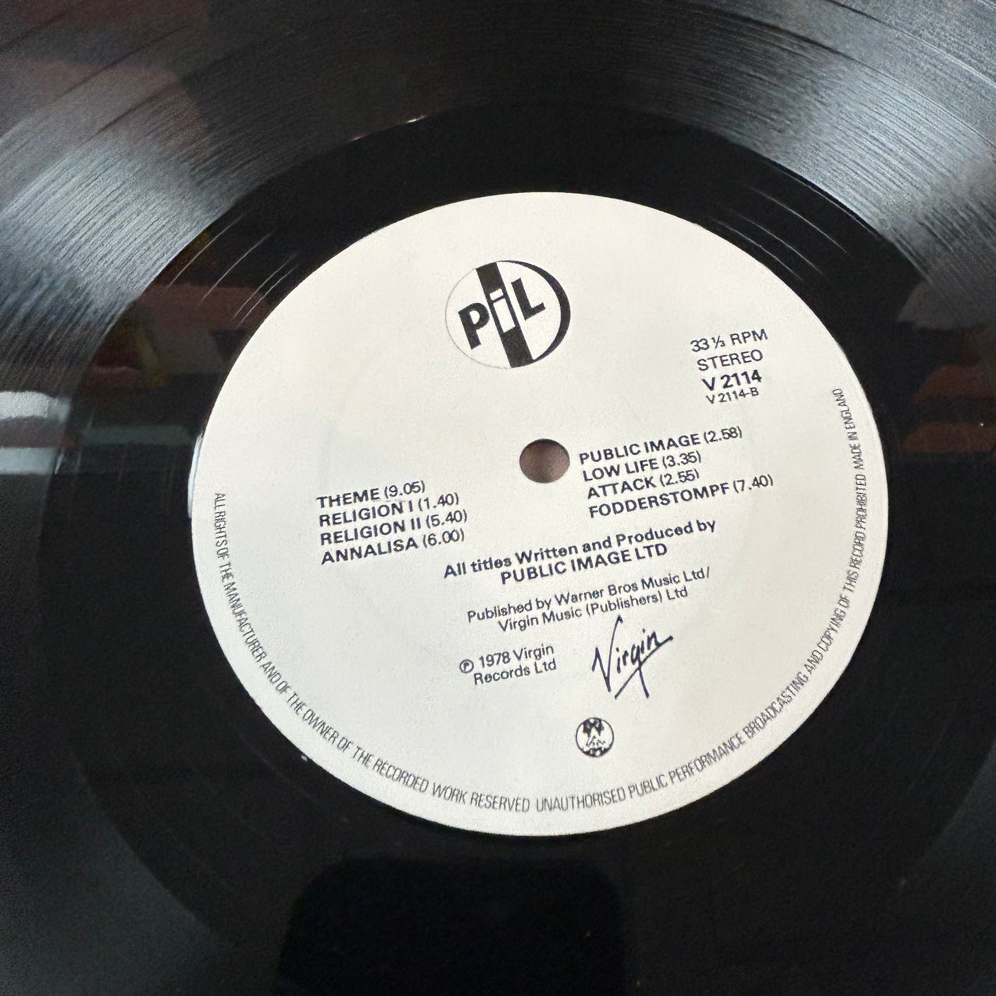 PUBLIC IMAGE LTD. = PUBLIC IMAGE (FIRST ISSUE) (UK 1978) (USED)