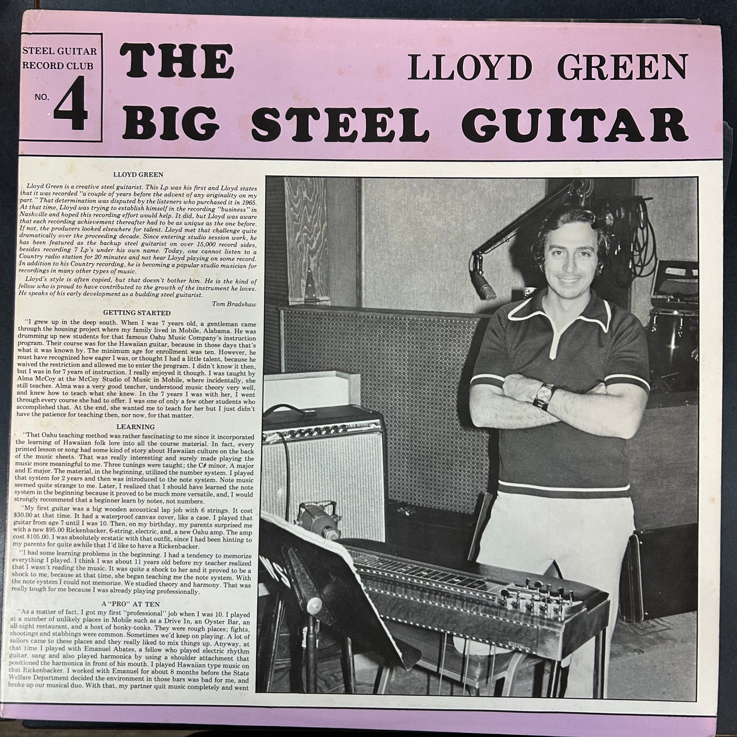 GREEN, LLOYD = BIG STEEL GUITAR : STEEL GUITAR RECORD CLUB 4 (US 1975) (USED)