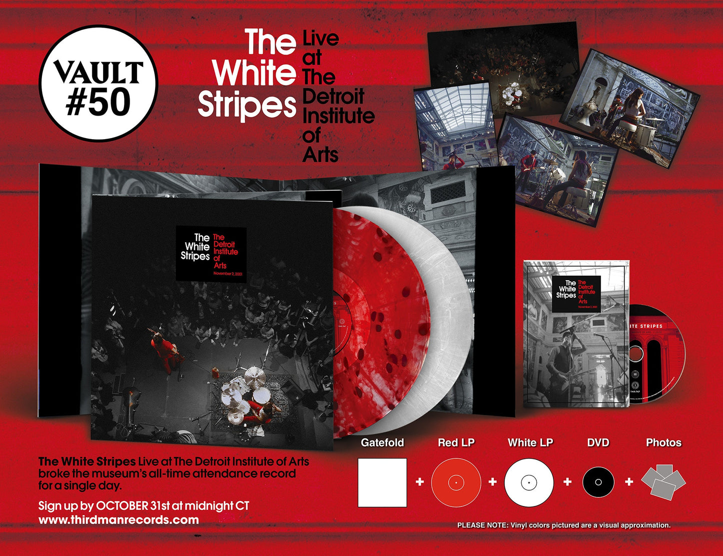 WHITE STRIPES = DETROIT INSTITUTE OF ARTS: NOV 2001 (TMR VAULT 50)