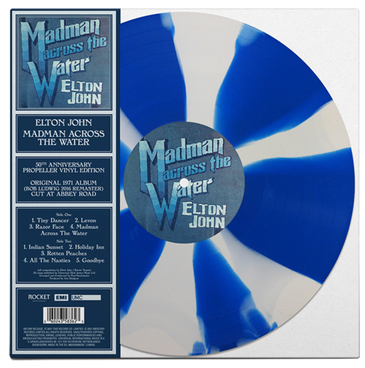 JOHN, ELTON = MADMAN ACROSS THE WATER: 50TH ANN. (180G/SPLIT)