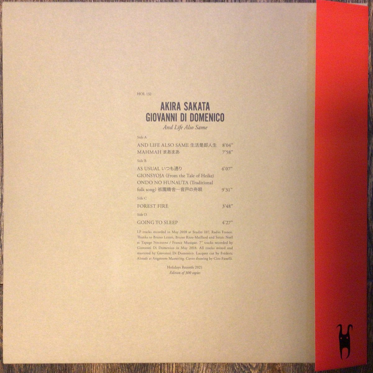 SAKATA, AKIRA & DI DOMENICO, GIOVANNI = AND LIFE ALSO SAME (1 LP + 7 INCH)