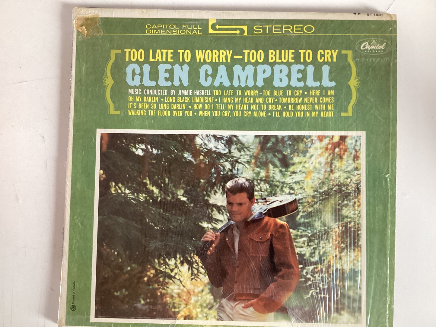 CAMPBELL, GLEN = TOO LATE TO WORRY - TO BLUE TO CRY (CDA 1963) (USED)