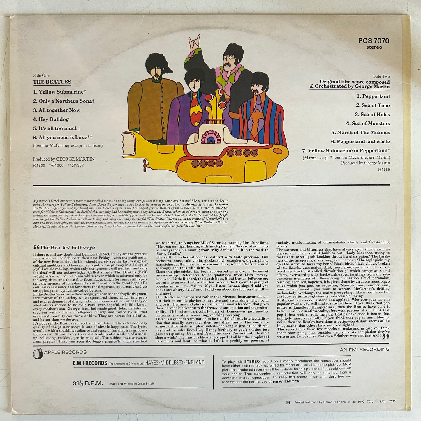BEATLES = YELLOW SUBMARINE (UK 1976) (USED)