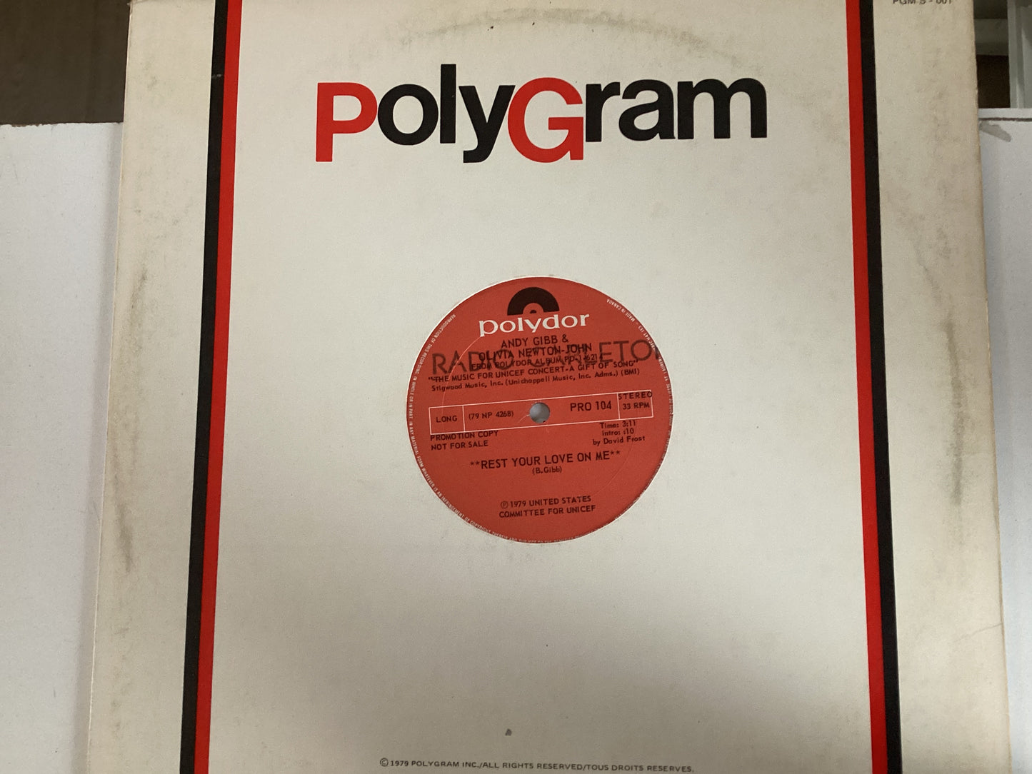 GIBB, ANDY & NEWTON-JOHN, OLIVIA = THE MUSIC FOR UNICEF CONCERT - A GIFT OF SONG (CDA 1979) (USED)