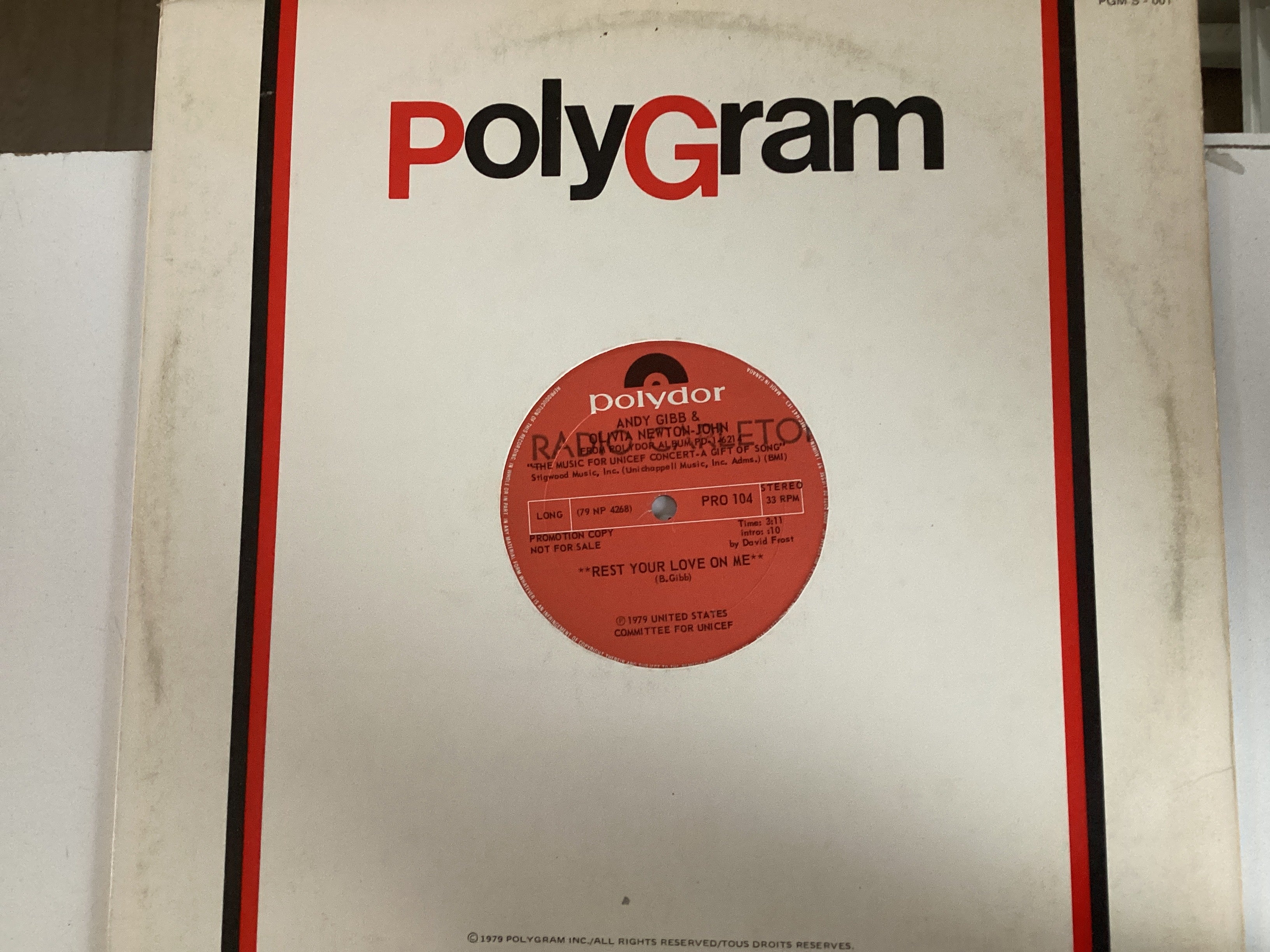 GIBB, ANDY & NEWTON-JOHN, OLIVIA = THE MUSIC FOR UNICEF CONCERT - A GIFT OF SONG (CDA 1979) (USED)