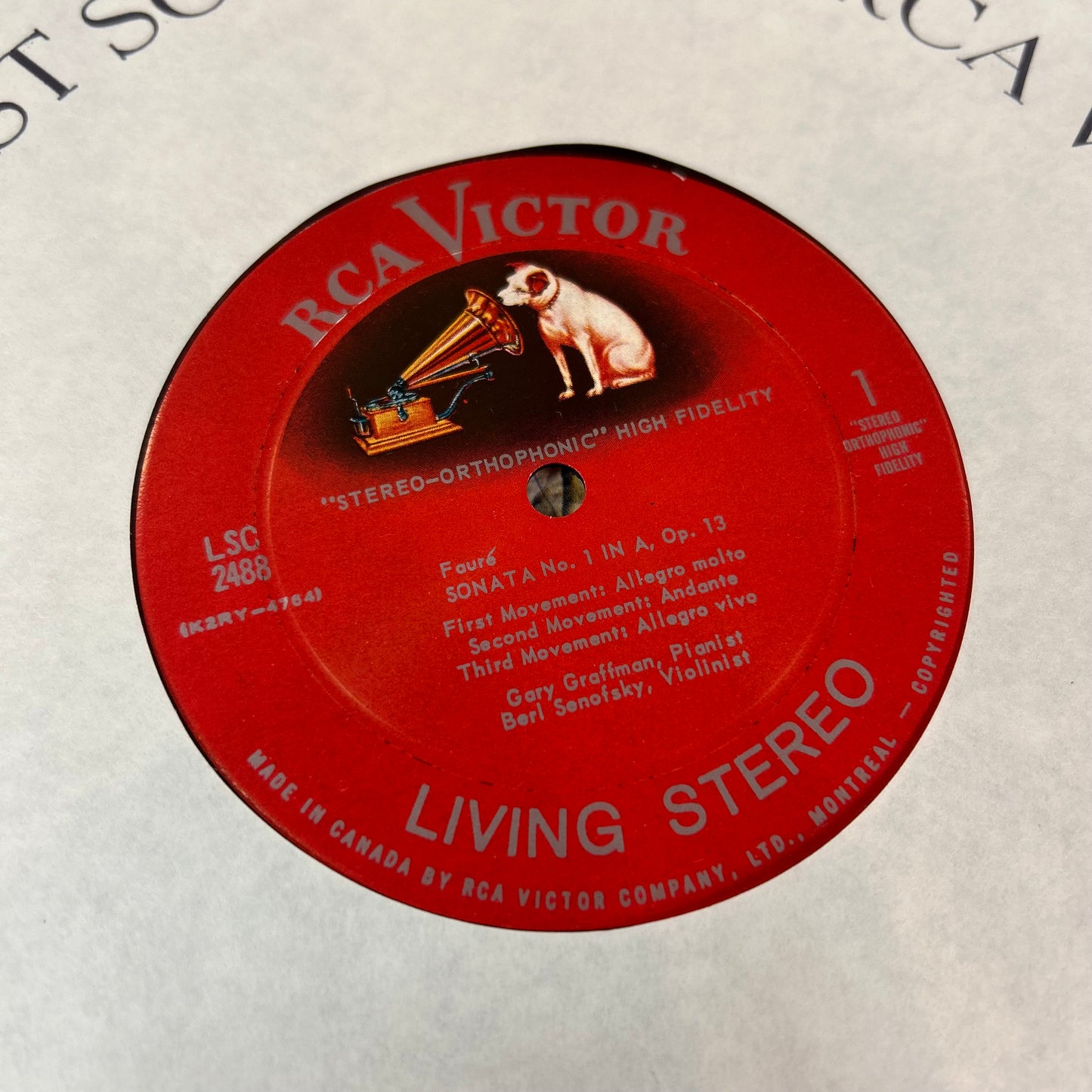 DEBUSSY / FAURE = SONATAS (RCA VICTOR / LIVING STEREO) (CDN 1961) (USED)
