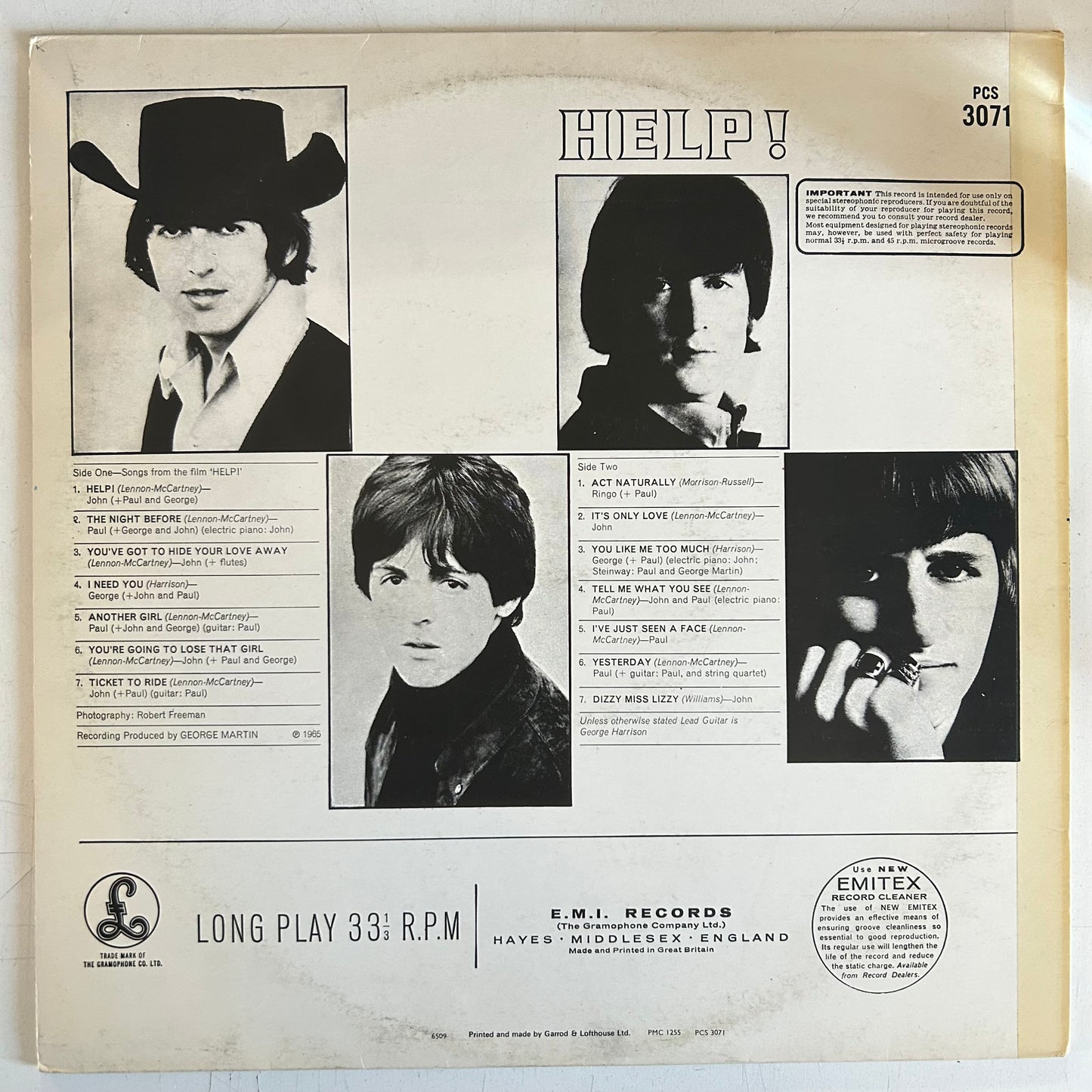BEATLES = HELP! (FRENCH EXPORT) (UK 1973) (USED)