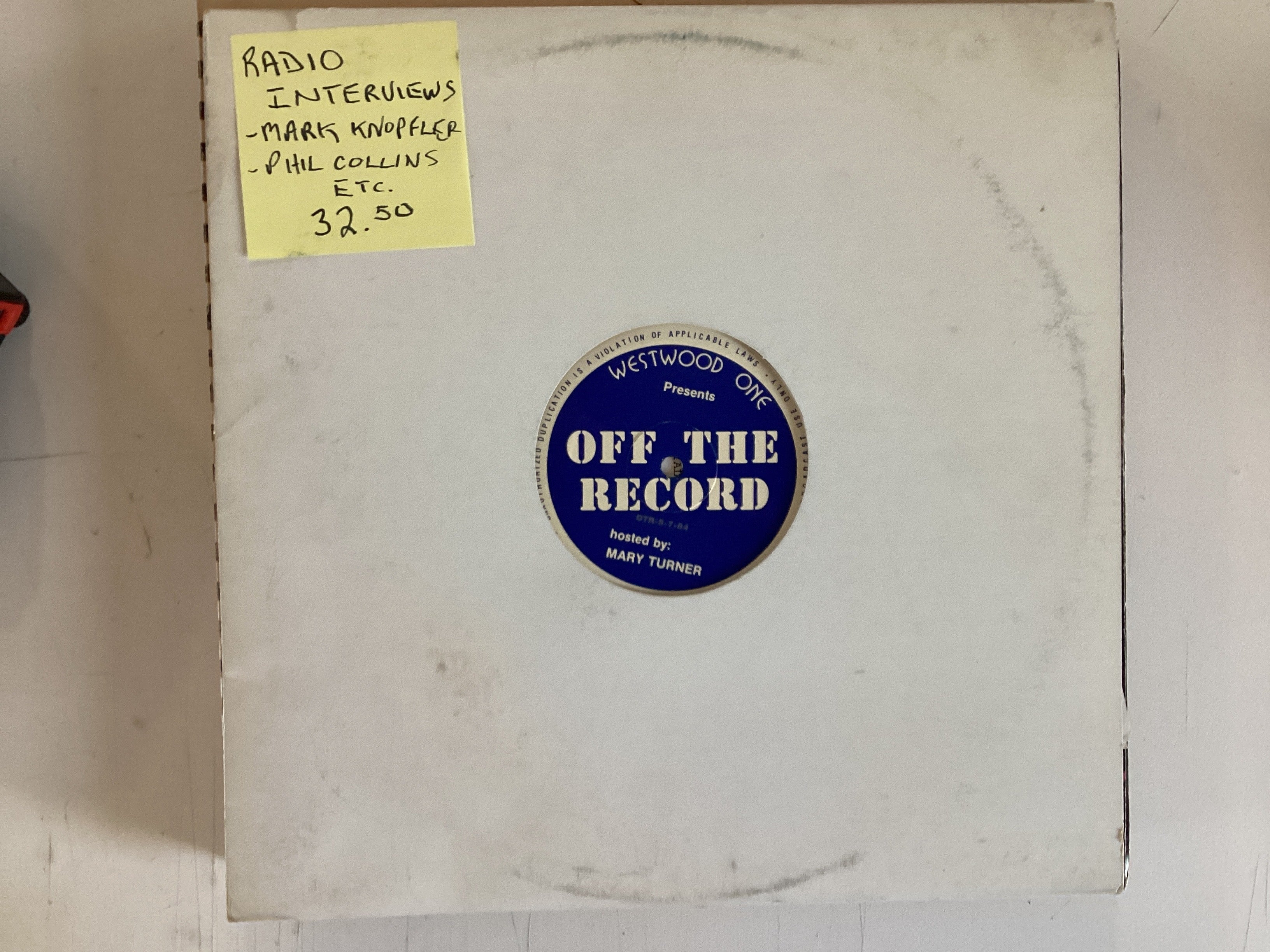 WESTWOOD ONE = OFF THE RECORD (USA 1985) (USED)