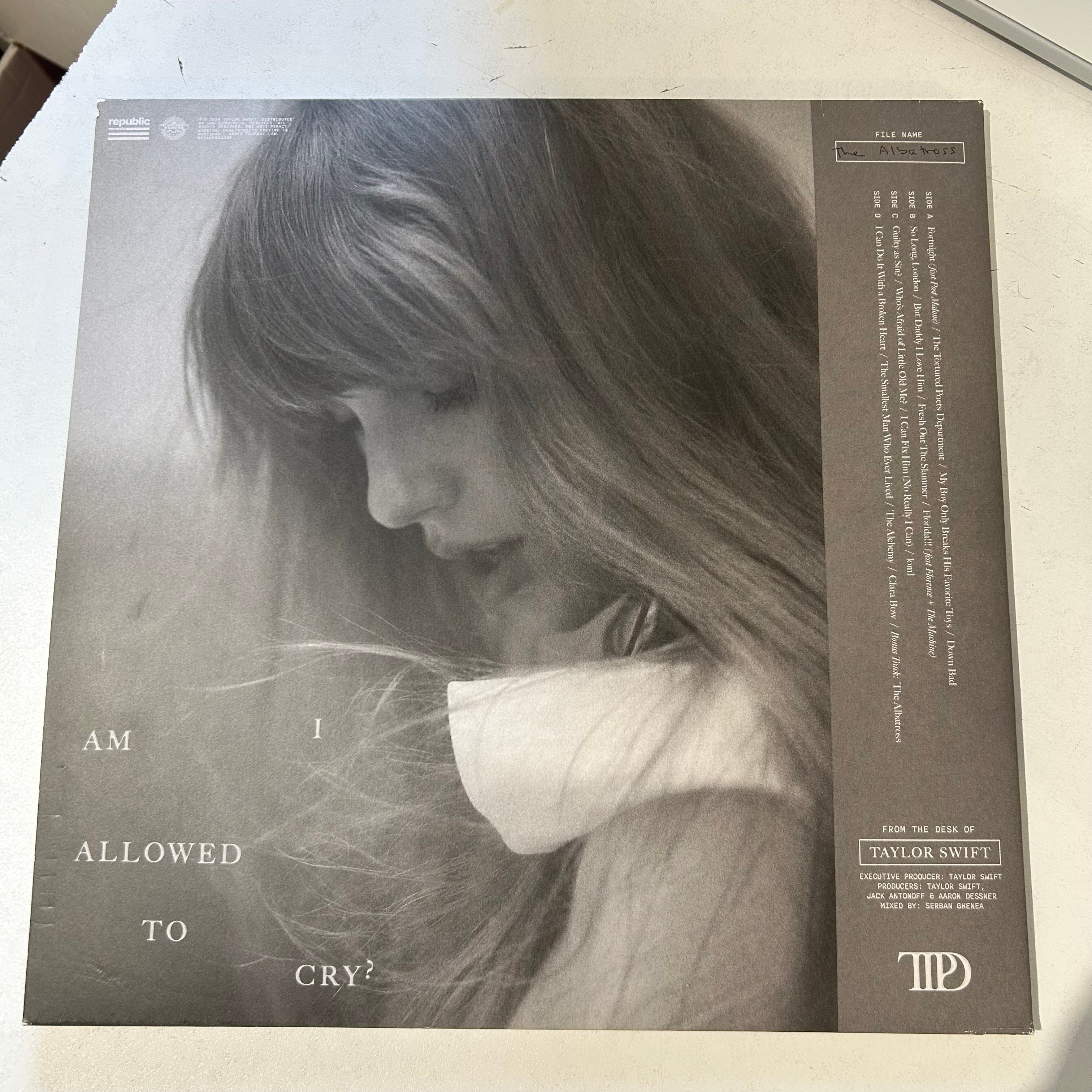 SWIFT, TAYLOR = TORTURED POETS DEPARTMENT: ALBATROSS (USA 2014) (USED)