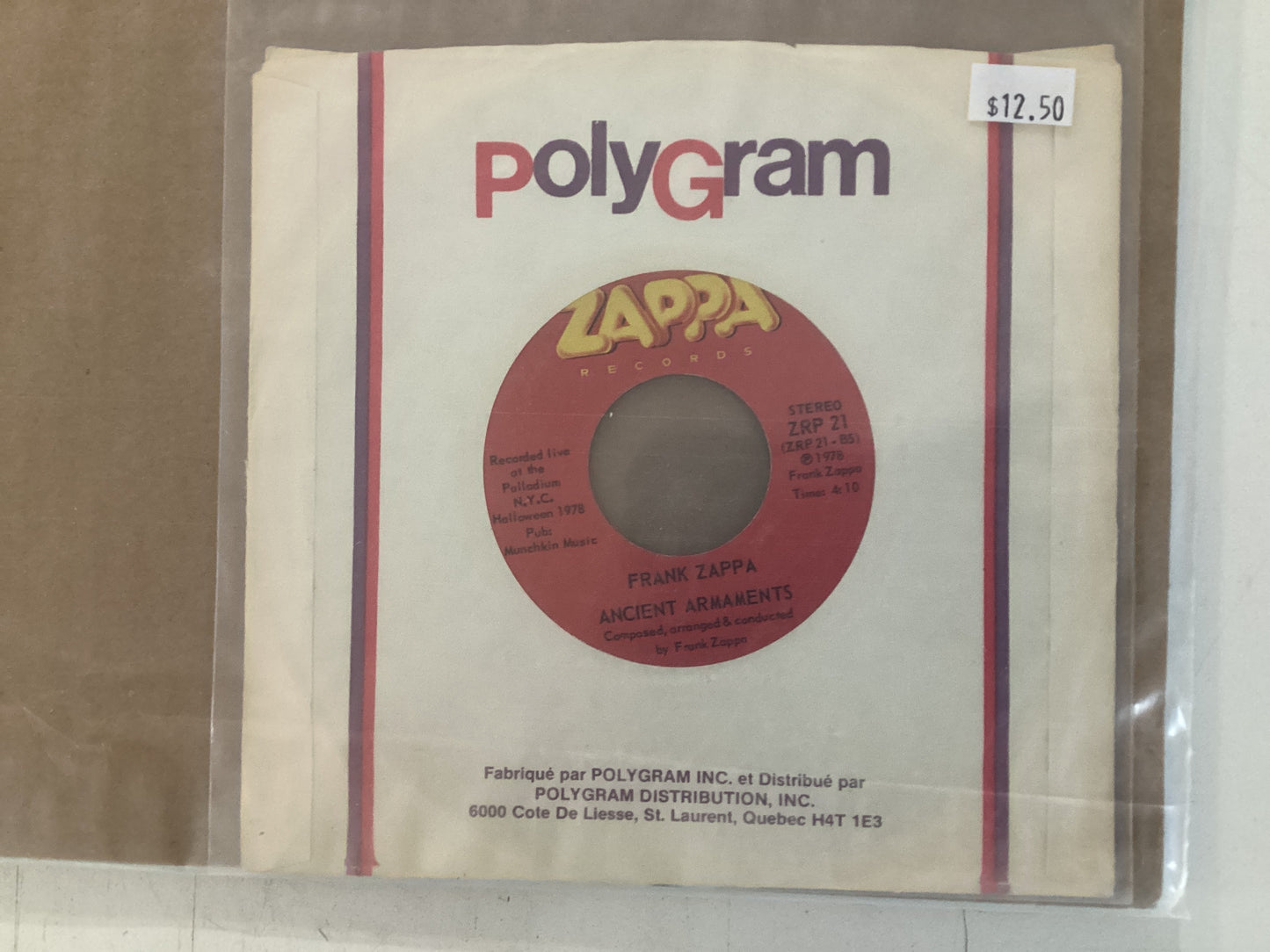ZAPPA, FRANK = ANCIENT ARMAMENTS (CDA 1978) (USED)