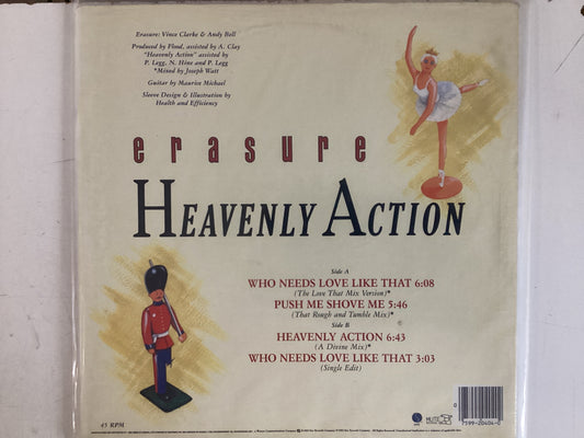 ERASURE = HEAVENLY ACTION 45 RPM (CDA 1985) (USED)