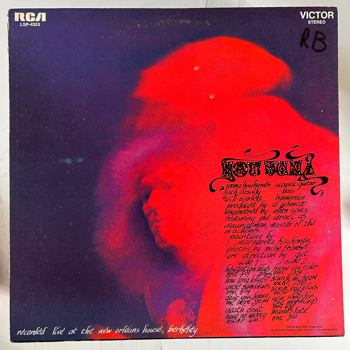 HOT TUNA = HOT TUNA (USA 1970) (USED)