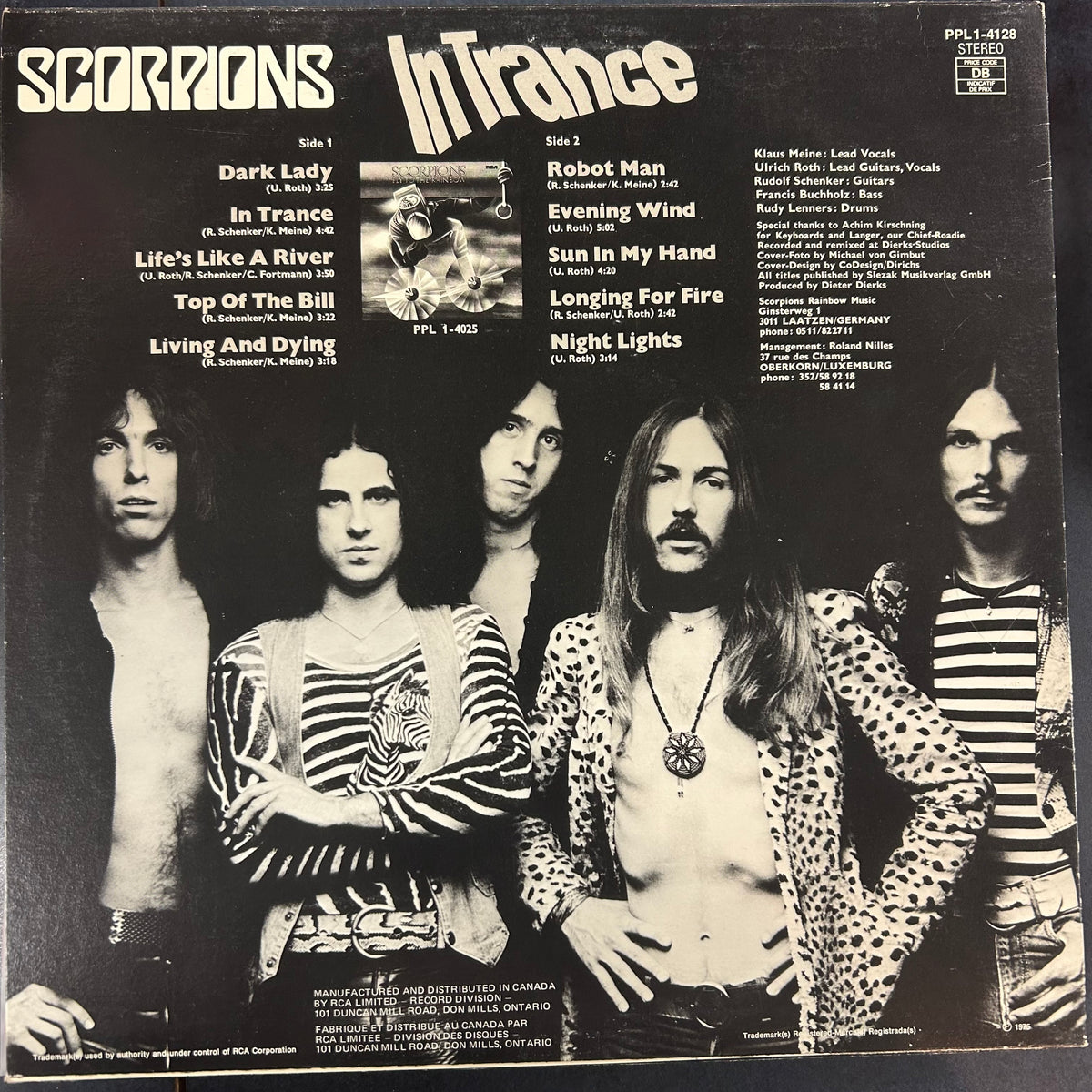 SCORPIONS = IN TRANCE (CDN 1976) (USED)
