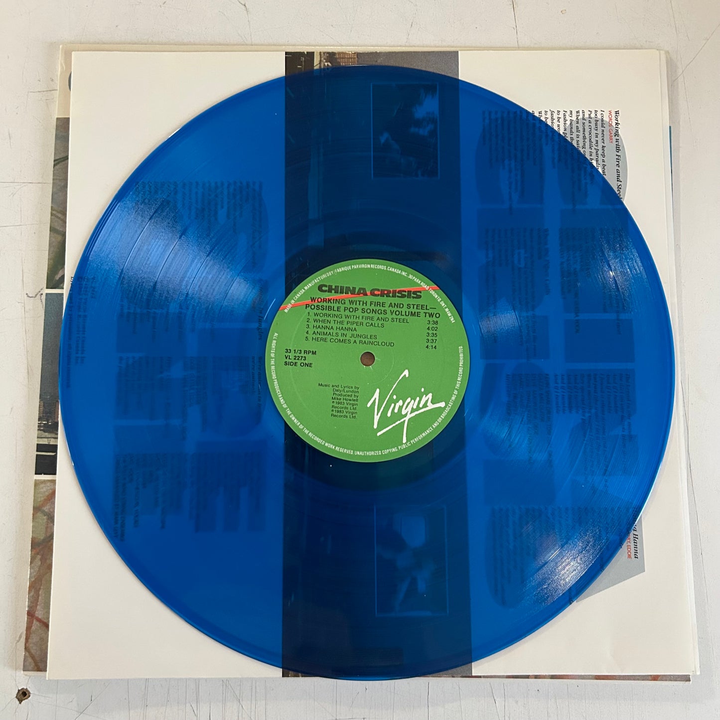 CHINA CRISIS = WORKING WITH FIRE AND STEEL [BLUE WAX] (CDN 1983) (USED)