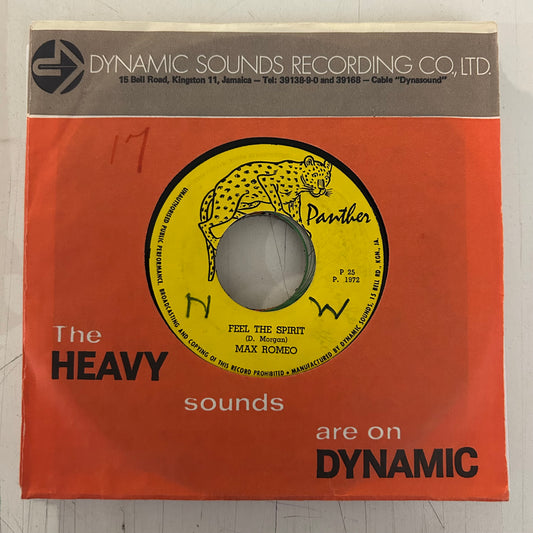 ROMEO, MAX = FEEL THE SPIRIT (7 IN.) (JAMAICA 1972) (USED}