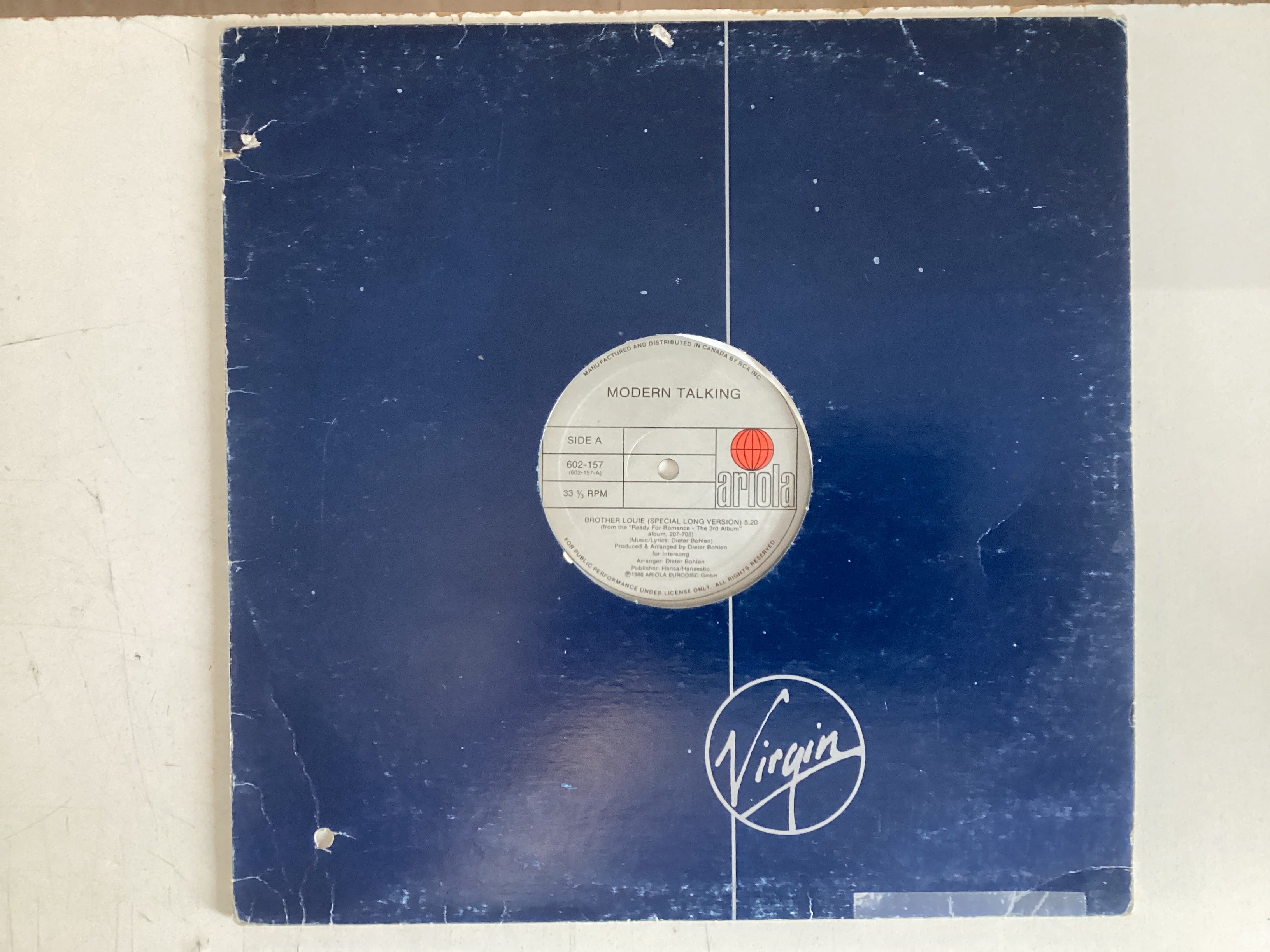 MODERN TALKING = BROTHER LOUIE (CDA 1986) (USED)